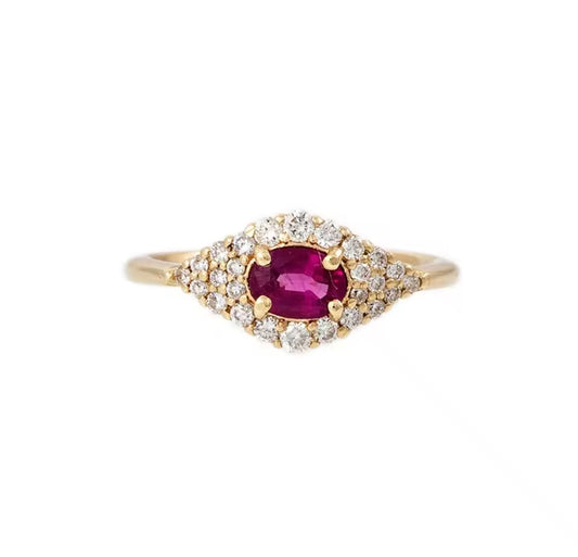 Oval Ruby ring