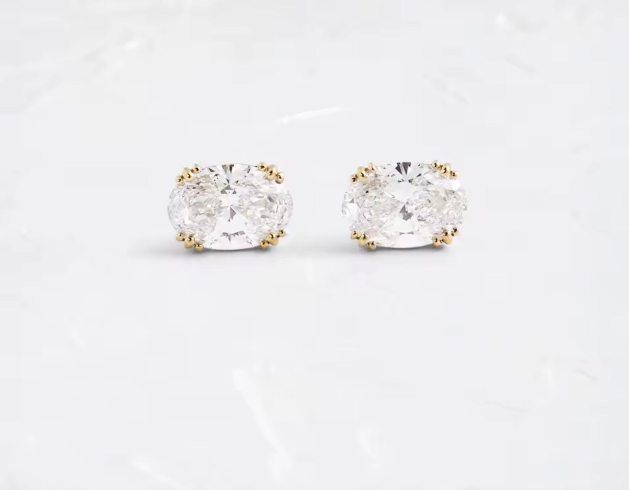925 Sterling Silver Oval Cut Studs